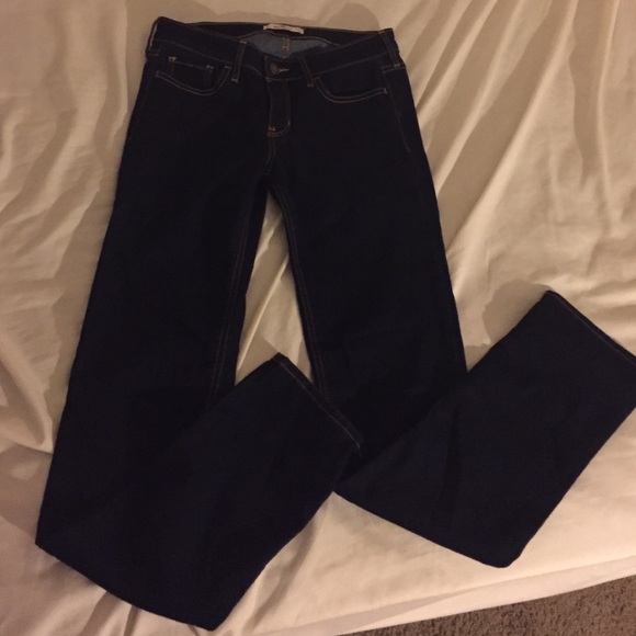 Dark Blue Hollister Boot Cut Jeans