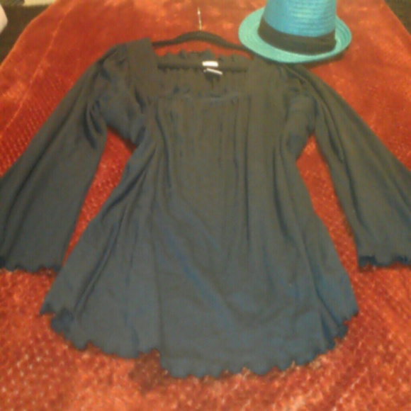 Black Ruffle Blouse - Picture 3 of 3