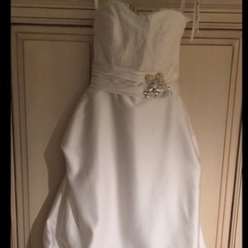 Christina Wu Wedding gown with lace & Rhinestones