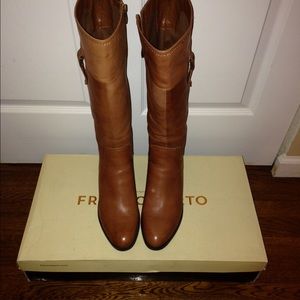 Franco Sarto wide calf leather boots