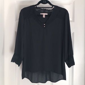 Forever 21 Lace Trim Blouse