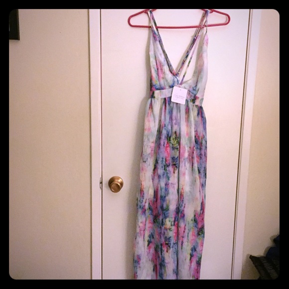 Bare Anthology Rainbow Multi-colored Maxi Dress