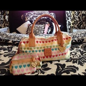 Dooney & Bourke Heart Bag and matching accessories