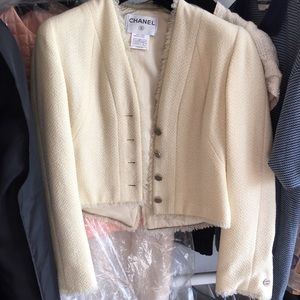 White Chanel jacket