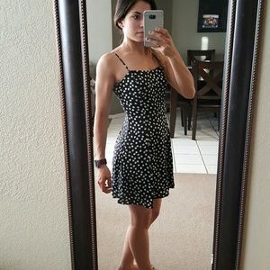 Forever 21 black daisy short dress sz small