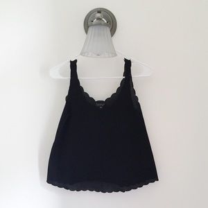 Topshop Scalloped Tank Top