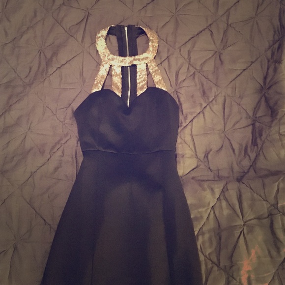 Tobi black sequin mini dress - Picture 1 of 4