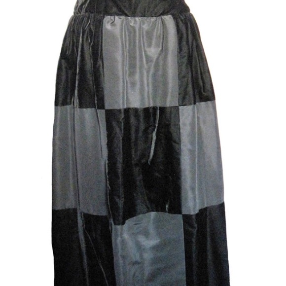 GIVENCHY COUTURE skirt in silk taffeta/ velvet - Picture 3 of 4