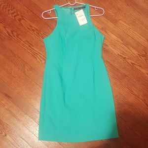 Never worn, fitted, aqua Zara dress