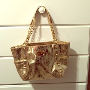 Gold Michael Kors purse