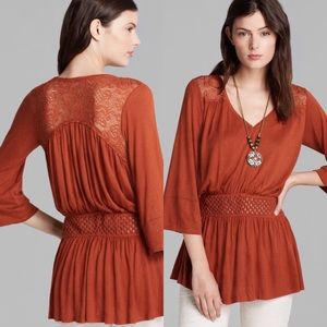 Free People Orange Tunic Nicest Moonlight