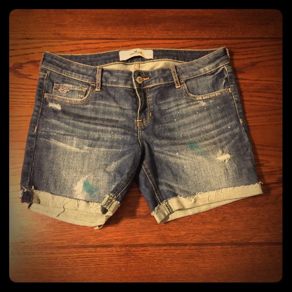 Hollister denim midi shorts