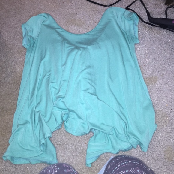 Open back bow shirt