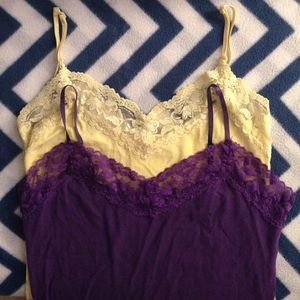 Purple & Yellow Camis - Great for layering!