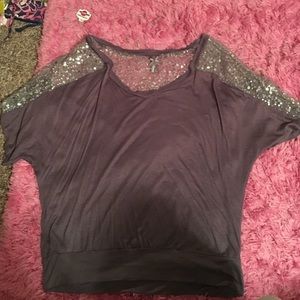 Sequin flowy shirt