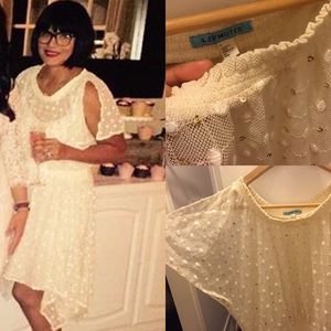 EUC Anthropologie Dot-Gleam Dress by Leifnotes