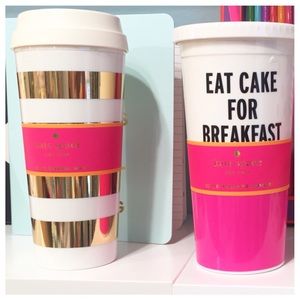 Kate Spade Gold Stripe Thermal Mug