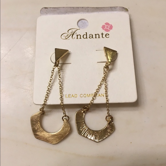 Gold drop earrings