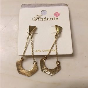 Gold drop earrings