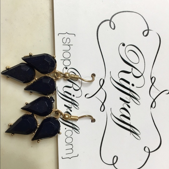 Black drop earrings