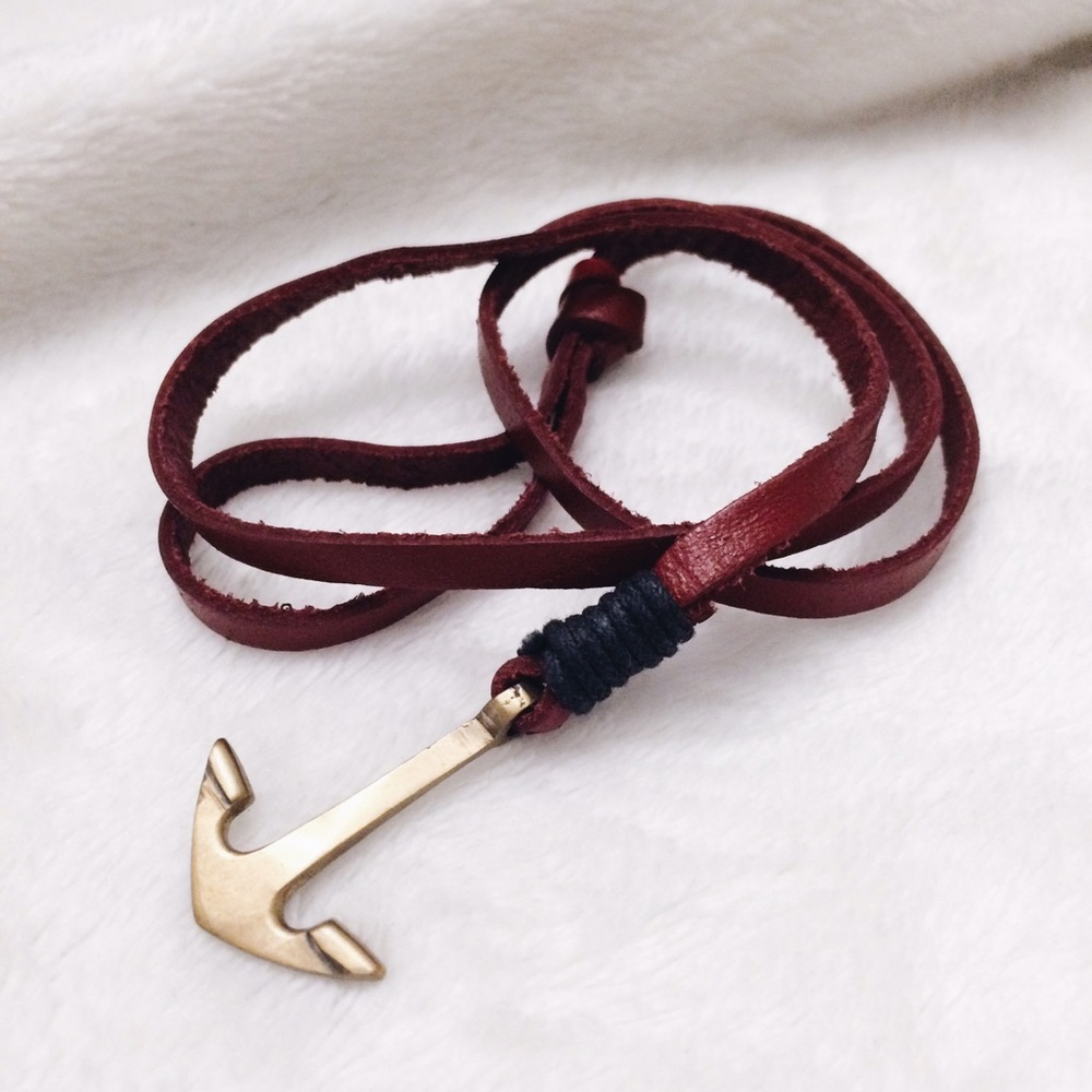 Faux leather bracelet