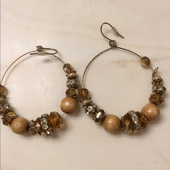 Circular beaded earrings