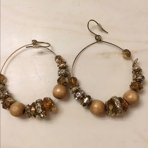 Circular beaded earrings