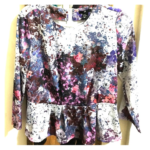 Floral print peplum