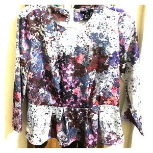 Floral print peplum
