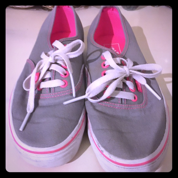 Pink and gray Vans Classics