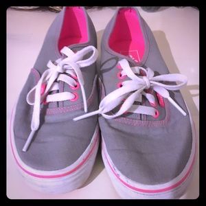 Pink and gray Vans Classics