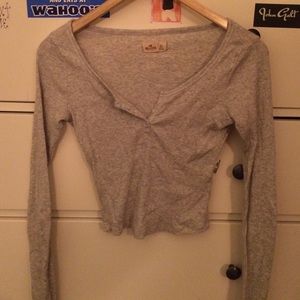 Hollister Grey Cropped Top
