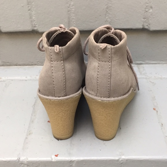 Neutral Wedge Booties - Picture 3 of 4