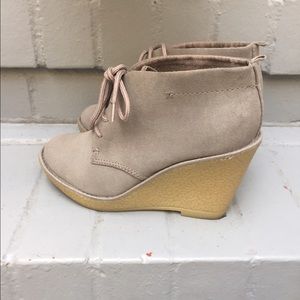 Neutral Wedge Booties