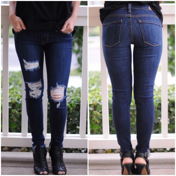 Distressed Raw Hem Jean - Picture 2 of 5