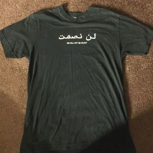 Black Tee Shirt We will not be silent