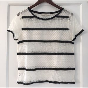 LOFT lace sheer top