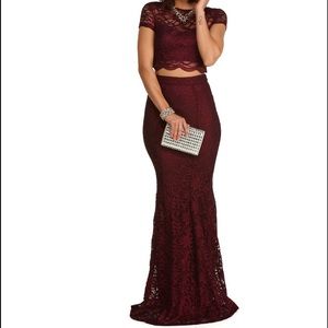 Burgundy formal dress