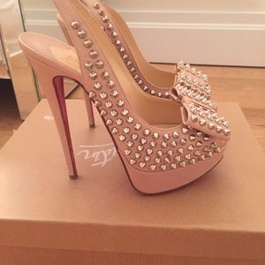 Christian Louboutin - ?SOLD? LOUBOUTIN BIANCA NUDE HEELS SZ 36.5 ...  