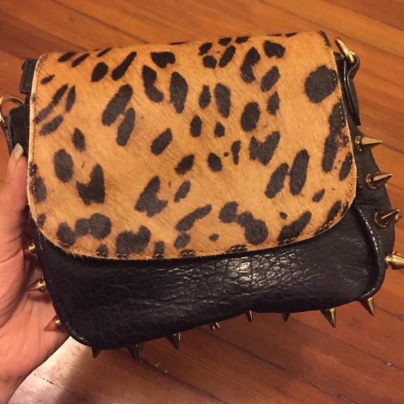 Leopard / spiked bag