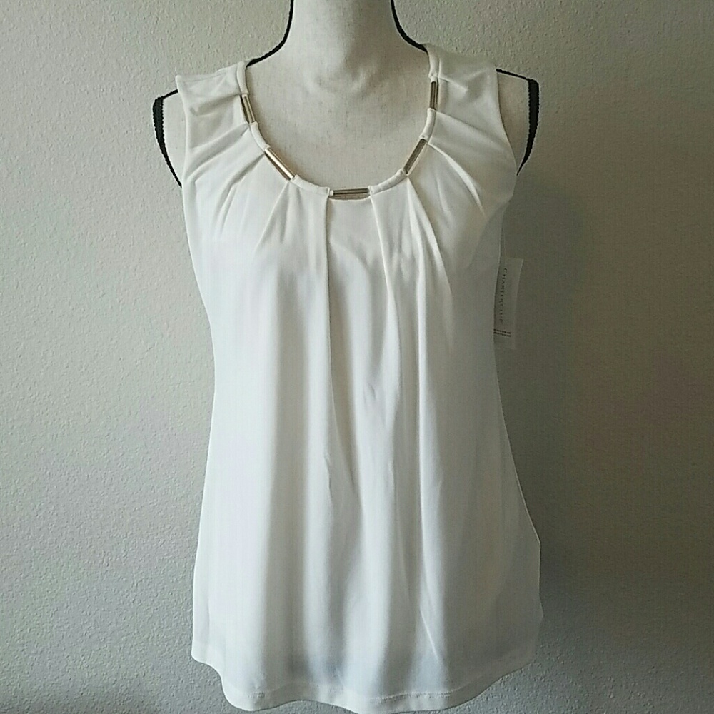 Cream Tank Top Blouse