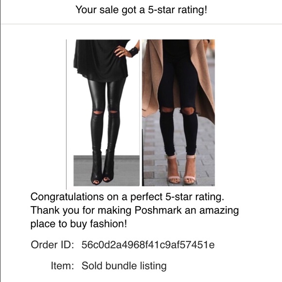 Faux leather high waist leggings - Picture 4 of 4