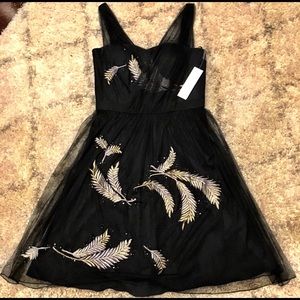 Badgley Mischka embroidered cocktail dress