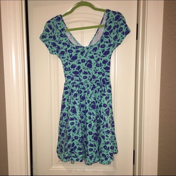 Floral dress with dramatic back