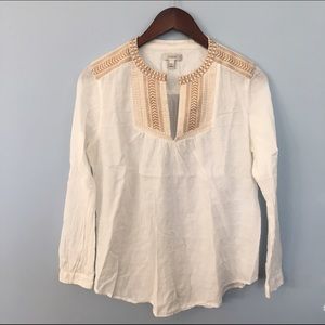 J. Crew sheer tribal top