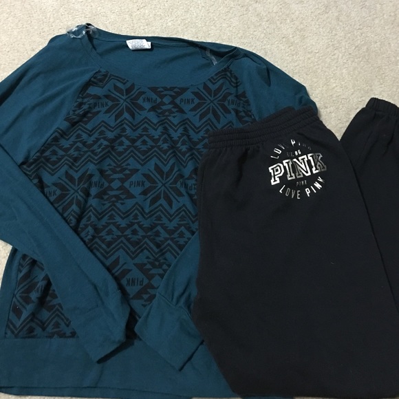 Pink sweat PJ outfit