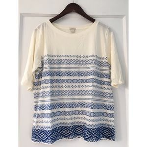 J. Crew tribal print top