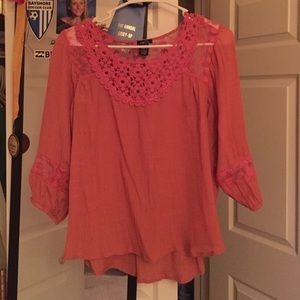 (Never worn) pink quarter sleeve blouse