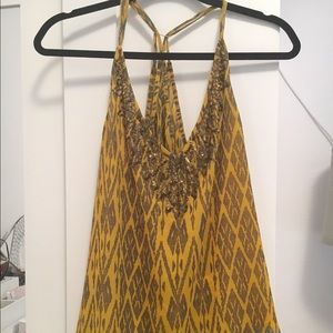 Urban outfitters yellow embellished top