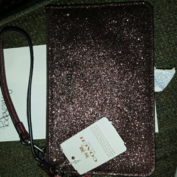 Coach Metallic Cherry Wristlet